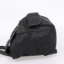 MCM Vicetos Logogram Backpack Nylon Black Gold Auth bs37198-4