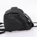 MCM Vicetos Logogram Backpack Nylon Black Gold Auth bs37198-5