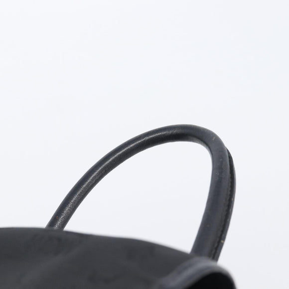 MCM Vicetos Logogram Backpack Nylon Black Gold Auth bs37198