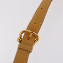 LOEWE Shoulder Bag Leather Beige Gold Auth bs37200A-16