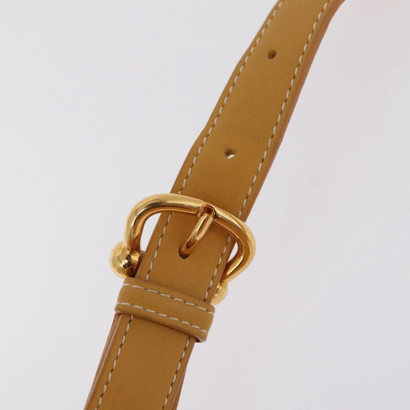 LOEWE Shoulder Bag Leather Beige Gold Auth bs37200A