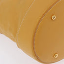 LOEWE Shoulder Bag Leather Beige Gold Auth bs37200A-17