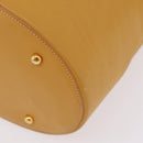 LOEWE Shoulder Bag Leather Beige Gold Auth bs37200A-18