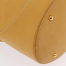 LOEWE Shoulder Bag Leather Beige Gold Auth bs37200A-19