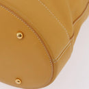 LOEWE Shoulder Bag Leather Beige Gold Auth bs37200A-20