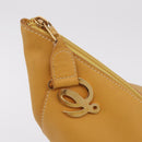 LOEWE Shoulder Bag Leather Beige Gold Auth bs37200A-21