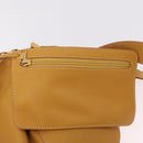 LOEWE Shoulder Bag Leather Beige Gold Auth bs37200A-22