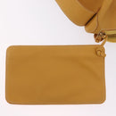 LOEWE Shoulder Bag Leather Beige Gold Auth bs37200A-27
