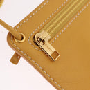 LOEWE Shoulder Bag Leather Beige Gold Auth bs37200A-28
