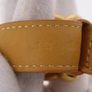 LOEWE Shoulder Bag Leather Beige Gold Auth bs37200A-12