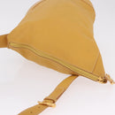 LOEWE Shoulder Bag Leather Beige Gold Auth bs37200A-7