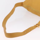 LOEWE Shoulder Bag Leather Beige Gold Auth bs37200A-8