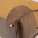 LOEWE Boston Bag Leather Beige Gold Auth bs37201-9