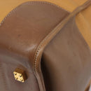 LOEWE Boston Bag Leather Beige Gold Auth bs37201-15