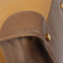 LOEWE Boston Bag Leather Beige Gold Auth bs37201-16