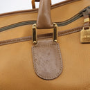 LOEWE Boston Bag Leather Beige Gold Auth bs37201-17