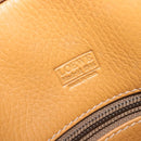 LOEWE Boston Bag Leather Beige Gold Auth bs37201-11