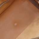 LOEWE Boston Bag Leather Beige Gold Auth bs37201-12