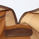 LOEWE Boston Bag Leather Beige Gold Auth bs37201-18