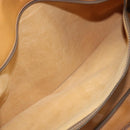 LOEWE Boston Bag Leather Beige Gold Auth bs37201-21