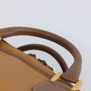 LOEWE Boston Bag Leather Beige Gold Auth bs37201-8