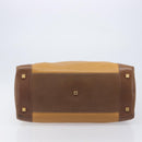 LOEWE Boston Bag Leather Beige Gold Auth bs37201-5