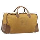 LOEWE Boston Bag Leather Beige Gold Auth bs37202-1