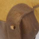 LOEWE Boston Bag Leather Beige Gold Auth bs37202-9