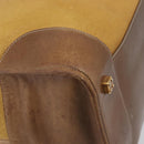 LOEWE Boston Bag Leather Beige Gold Auth bs37202-14