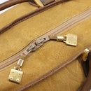LOEWE Boston Bag Leather Beige Gold Auth bs37202-18