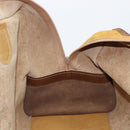 LOEWE Boston Bag Leather Beige Gold Auth bs37202-12