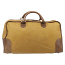 LOEWE Boston Bag Leather Beige Gold Auth bs37202-2