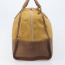 LOEWE Boston Bag Leather Beige Gold Auth bs37202-3