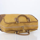 LOEWE Boston Bag Leather Beige Gold Auth bs37202-6