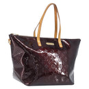 LOUIS VUITTON Monogram Vernis Bellevue GM Bag Amarante M93589 LV Auth bs37206-1