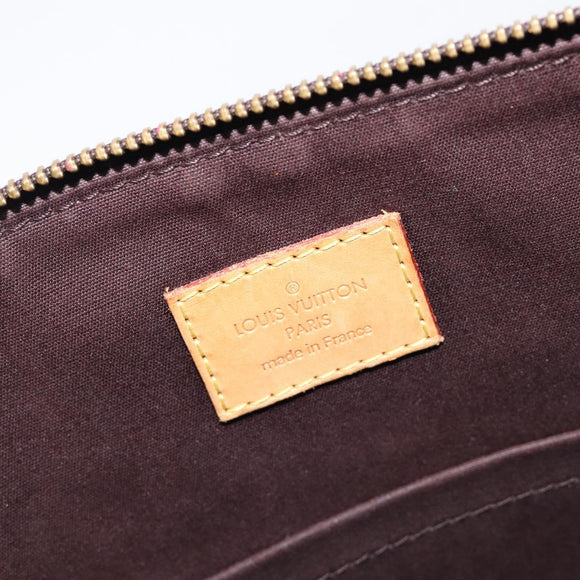 LOUIS VUITTON Monogram Vernis Bellevue GM Bag Amarante M93589 LV Auth bs37206