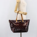 LOUIS VUITTON Monogram Vernis Bellevue GM Bag Amarante M93589 LV Auth bs37206-23