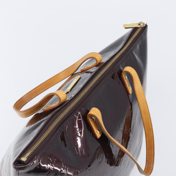 LOUIS VUITTON Monogram Vernis Bellevue GM Bag Amarante M93589 LV Auth bs37206