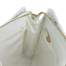 CHANEL Matelasse Chain Shoulder Bag Lamb Skin White Gold CC Auth bs37211-23