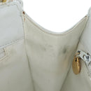 CHANEL Matelasse Chain Shoulder Bag Lamb Skin White Gold CC Auth bs37211-25