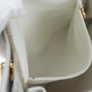 CHANEL Matelasse Chain Shoulder Bag Lamb Skin White Gold CC Auth bs37211-27