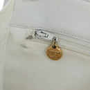 CHANEL Matelasse Chain Shoulder Bag Lamb Skin White Gold CC Auth bs37211-28