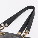 CHANEL Matelasse Chain Shoulder Bag Patent leather Black Gold CC Auth bs37212-13