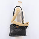 CHANEL Matelasse Chain Shoulder Bag Patent leather Black Gold CC Auth bs37212-34