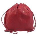 CHANEL Bicolore Shoulder Bag Lamb Skin Red Gold CC Auth bs37213-1