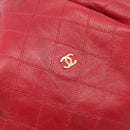 CHANEL Bicolore Shoulder Bag Lamb Skin Red Gold CC Auth bs37213-19