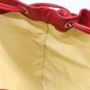 CHANEL Bicolore Shoulder Bag Lamb Skin Red Gold CC Auth bs37213-22