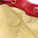 CHANEL Bicolore Shoulder Bag Lamb Skin Red Gold CC Auth bs37213-23