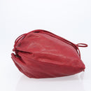 CHANEL Bicolore Shoulder Bag Lamb Skin Red Gold CC Auth bs37213-5