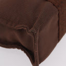 HERMES Her Line Tote PM Tote Bag Canvas Brown Silver Auth bs37214-9